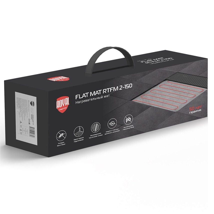 Мат нагревательный Royal Thermo Flat Mat RTFM 2-150-10 НС-1599112, комплект в Угличе