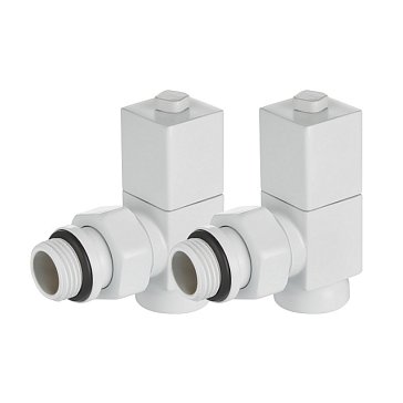 Изображение товара Набор дизайн-вентилей Royal Thermo CUBE НС-1422577 1/2 угловой латунь Италия