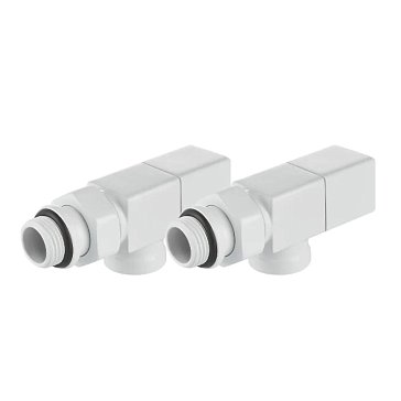 Изображение товара Набор дизайн-вентилей Royal Thermo CUBE НС-1422572 1/2 дюйма латунь осевой комплектация 2 шт.