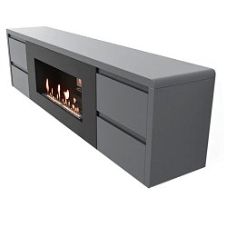 Тумба с биокамином Firelight BFP/P-1700 lux НС-1616366, графит