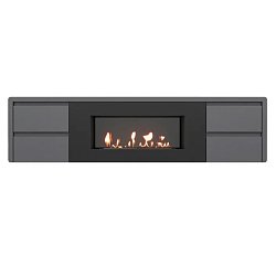 Тумба с биокамином Firelight BFP/P-1700 lux НС-1616366, графит