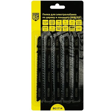 Изображение товара Пилка для электролобзика Berger BG T101BR для дерева и ламината