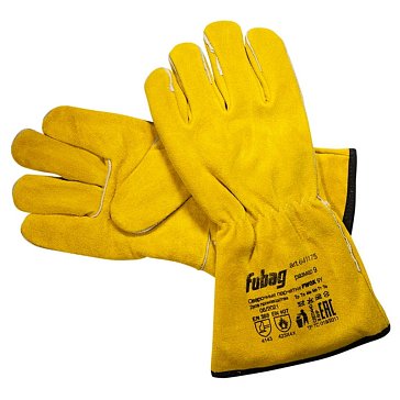 Изображение товара Сварочные краги Fubag FWGK 9Y 641175, на подкладке, с кевларовой нитью, желтые