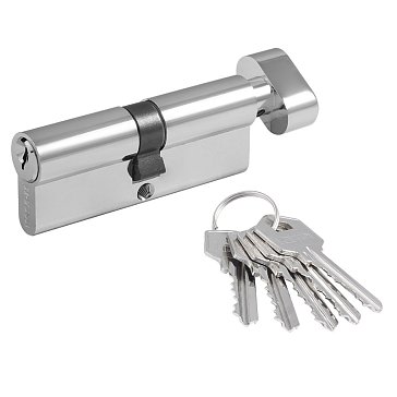 Изображение товара Цилиндр замка Нора-М ЛУВ-70 5337 с вертушкой хром (15-35 мм)