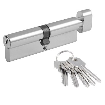 Изображение товара Цилиндр замка Нора-М ЛУВ-90 45-45 хром врезной цилиндр для дверей