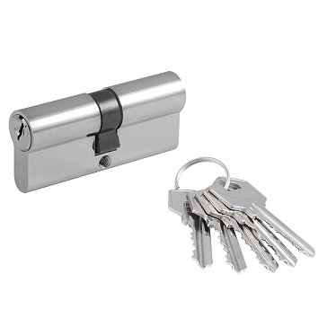 Изображение товара Цилиндр замка Нора-М ЛУ-70 35-35, цилиндровый, хромированный, Россия