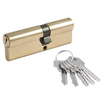 Изображение товара Латунный цилиндровый замок Нора-М ЛУ-90 12678 с асимметричным механизмом