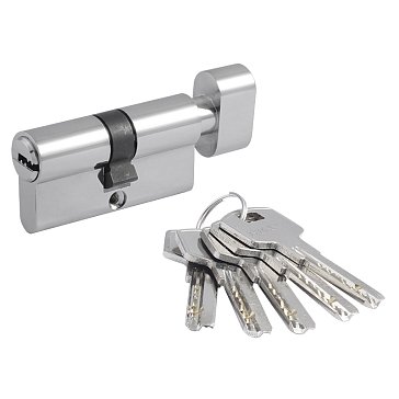 Изображение товара Цилиндр замка личинка Нора-М STD Al ЛПВ 19065, с вертушкой, хром, ЛПВ-60 (30-30)