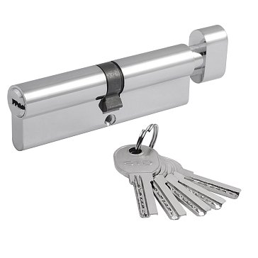 Изображение товара Цилиндр замка личинка Нора-М STD Al ЛПВ 19081 хром с вертушкой
