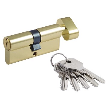 Изображение товара Цилиндр замка личинка Нора-М STD Z ЛВ 15417, с вертушкой, золото, ЛВ-70 (35-35)