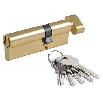 Изображение товара Цилиндр замка личинка Нора-М STD Z ЛВ 15546, асимметричный, с вертушкой, Золото, ЛВ-90 (55-35в)