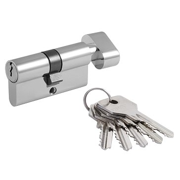 Изображение товара Цилиндр замка личинка Нора-М STD Z ЛВ 16095 хром с вертушкой