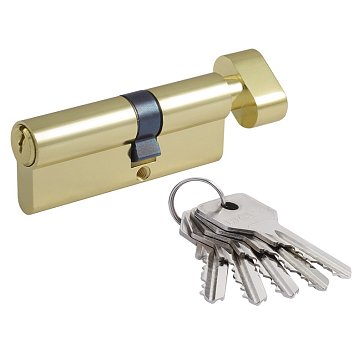 Изображение товара Цилиндр замка личинка Нора-М STD Z ЛВ 16096, асимметричный, с вертушкой, Золото, ЛВ-80 (45-35в)