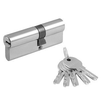 Изображение товара Цилиндр замка Нора-М ЛПУ-80 (45-35) 12688, личинка ЛПУ, асимметричный, хром