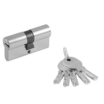 Изображение товара Цилиндр замка Нора-М ЛПУ 60 5345 латунь хром врезной цилиндр 60 мм