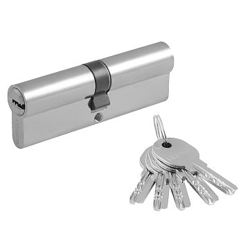 Изображение товара Цилиндр замка Нора-М ЛПУ-90 6622 с личинкой, хром, надежный противопожарный механизм