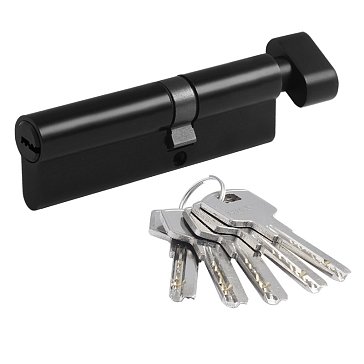 Изображение товара Цилиндр замка личинка Нора-М STD Z ЛПВ-110 (60-50в) 19113, асимметричный, с вертушкой, черный