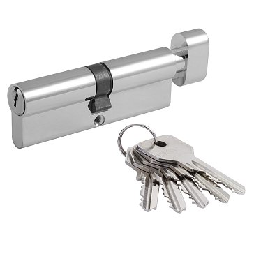 Изображение товара Цилиндр замка личинка Нора-М STD Al ЛВ-90 45-45 хром надежный цилиндр для замка