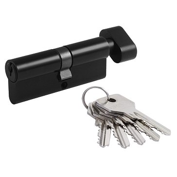 Изображение товара Цилиндр замка личинка Нора-М STD Al ЛВ-80 (40-40) с вертушкой черный, Россия