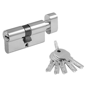 Изображение товара Цилиндр замка Нора-М ЛПУВ-60 5357, личинка ЛПУВ, с вертушкой, хром, 30-30