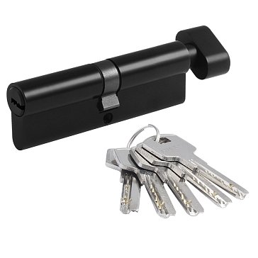 Изображение товара Цилиндр замка личинка Нора-М STD Z ЛПВ 19103 с вертушкой черный 5 ключей