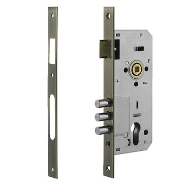 Изображение товара Замок врезной цилиндровый Нора-М КЗВР-101 19429, старая бронза