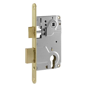 Изображение товара Врезной цилиндровый замок Нора-М 8544, 196 мм, золото, для деревянных дверей