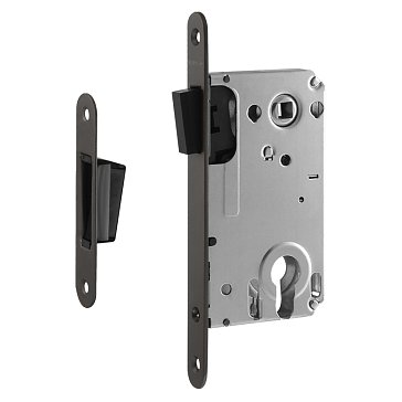 Изображение товара Цилиндровый врезной замок Нора-М 18522 25М-85 мм графит с магнитным ригелем