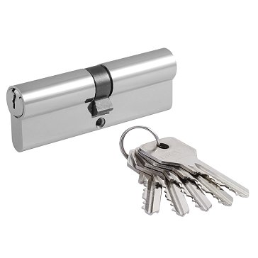 Изображение товара Цилиндр замка Нора-М STD Z Л 15421, Л-90, хром — надежная защита дверей