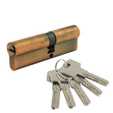 Изображение товара Цилиндр замка личинка Нора-М ЛЮКС II ЛП 10520, асимметричный, Старая медь, ЛП-90 (50-40)