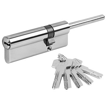 Изображение товара Цилиндр замка личинка Нора-М STD Z ЛП-90 хром для безопасности дверей