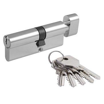 Изображение товара Цилиндр замка личинка Нора-М STD Al ЛВ-80 (45-35в) 19133, асимметричный с вертушкой, хром 