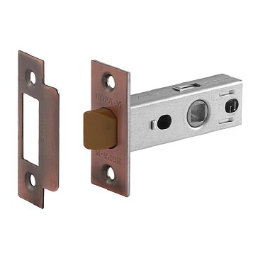 Изображение товара Защелка дверная Нора-М С-45П 15469 пластиковый язычок старая медь