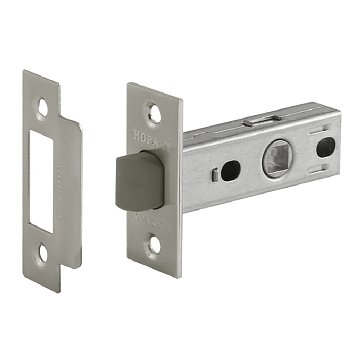 Изображение товара Защелка дверная Нора-М С-45П 15470, с пластиковым ригелем, матовый никель