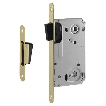 Изображение товара Замок врезной Нора-М 13М-90 14915, под фиксатор, с магнитным ригелем, золото