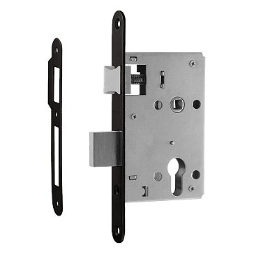 Изображение товара Замок врезной цилиндровый Нора-М КЗВ 4-3 19099 черный сталь надежность цена