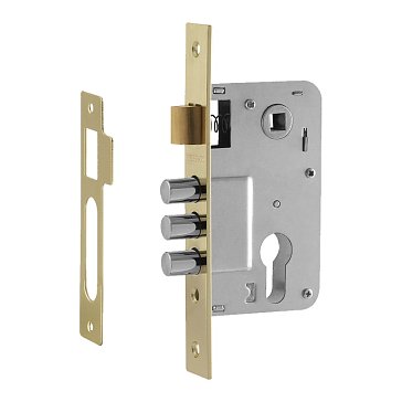 Изображение товара Замок врезной цилиндровый Нора-М КЗВР-120 9438 золото надежность безопасность