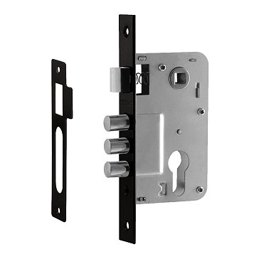 Изображение товара Врезной цилиндровый замок Нора-М КЗВР-120 19100 черный стальной