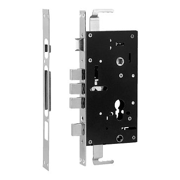 Изображение товара Замок врезной цилиндровый Нора-М КЗВР-1А 18726, автомат, левый, хром