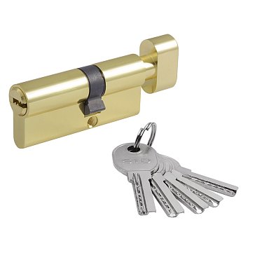 Изображение товара Цилиндр замка личинка Нора-М STD Al ЛПВ-70 19068 асимметричный с вертушкой золото