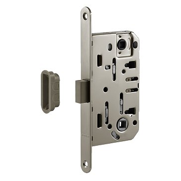 Изображение товара Замок врезной Нора-М М13М-96 18960, под фиксатор, с магнитным ригелем, матовый никель