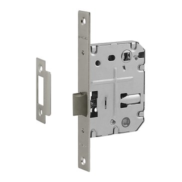 Изображение товара Защелка сантехническая Нора-М 2070-70 ППП 18895, с пластиковым ригелем, матовый никель 