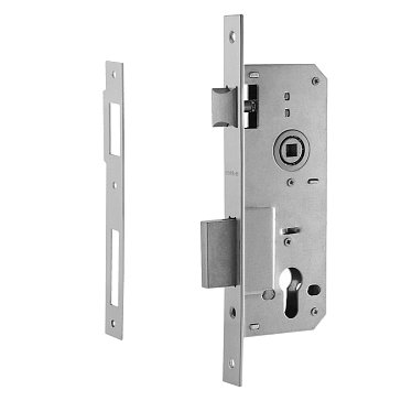 Изображение товара Замок врезной цилиндровый Нора-М КЗВ-102 14787, 40 мм, хром 