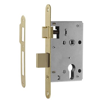 Изображение товара Замок врезной цилиндровый Нора-М КЗВ 4-3 9770, золото 