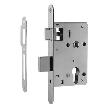 Изображение товара Замок врезной цилиндровый Нора-М КЗВ 4-3 9771, хром 