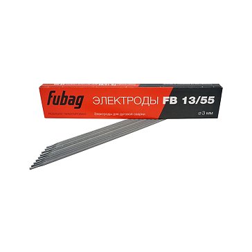 Изображение товара Электрод сварочный Fubag FB 13/55 38881, D 3.0 мм, с основным покрытием, пачка 0.9 кг