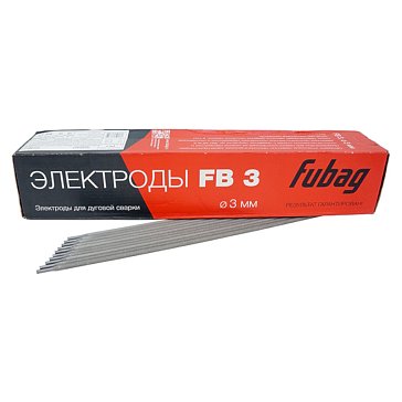 Изображение товара Электрод сварочный Fubag FB3 38870 D3.0 мм, рутиловое покрытие, пачка 5 кг