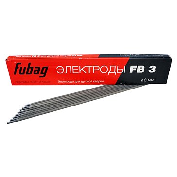 Изображение товара Электрод сварочный Fubag FB3 38859, D3.0 мм, с рутиловым покрытием, пачка 0.9 кг