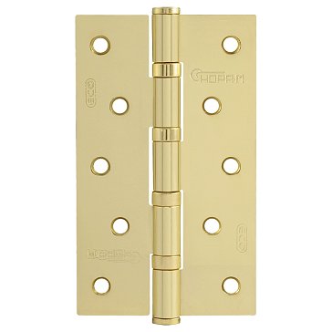 Изображение товара Петля дверная универсальная Нора-М 5-4ВВ STD 15460 2 шт, сталь, золото, 125х75х2.5 мм