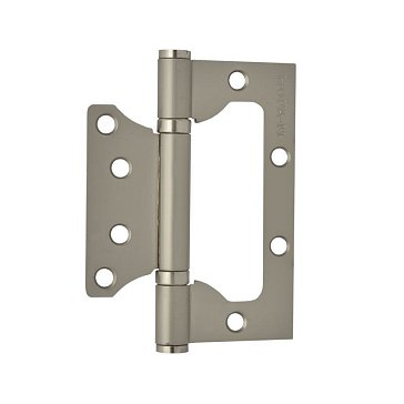 Изображение товара Петля дверная бабочка Нора-М 14653, накладная, матовый никель, 2 шт